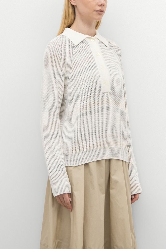 Поло с длинным рукавом COTTON VISCOSE