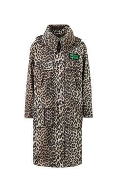BARBOUR x GANNI Пальто LEOPARD WATERPROOF