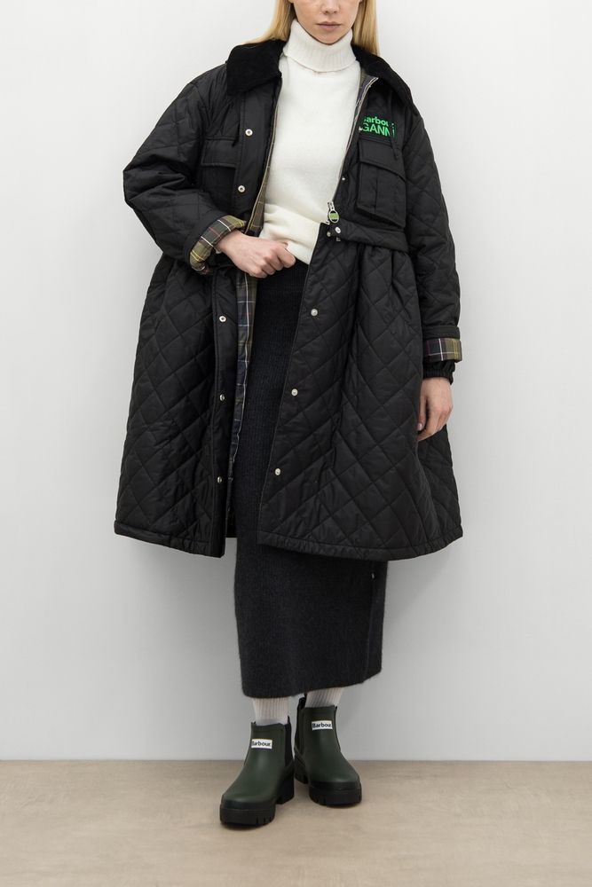 BARBOUR x GANNI Пальто PEPLUM