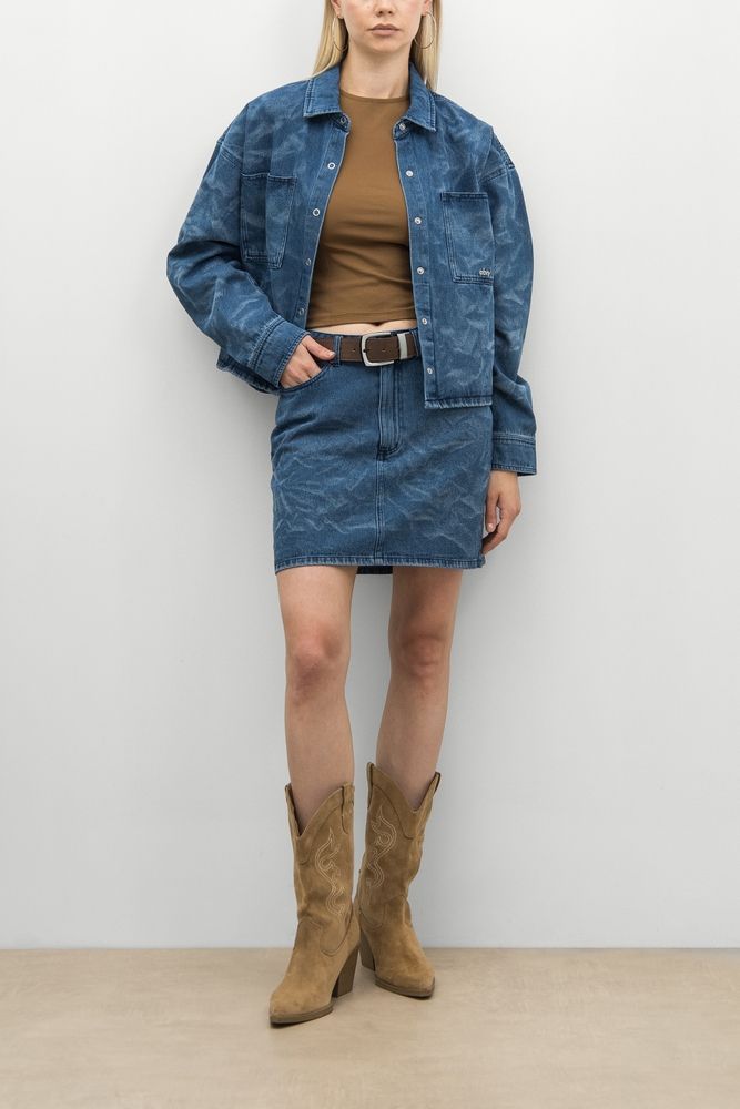 Юбка TRINITY WRINKLE DENIM